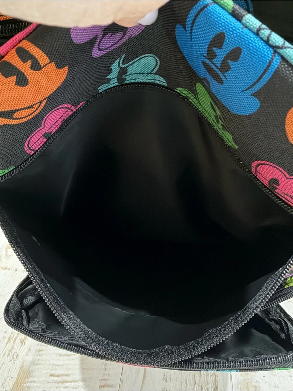 Disneyland Resort Rainbow Silhouette Mickey Mouse Face Multi-Pocket Backpack